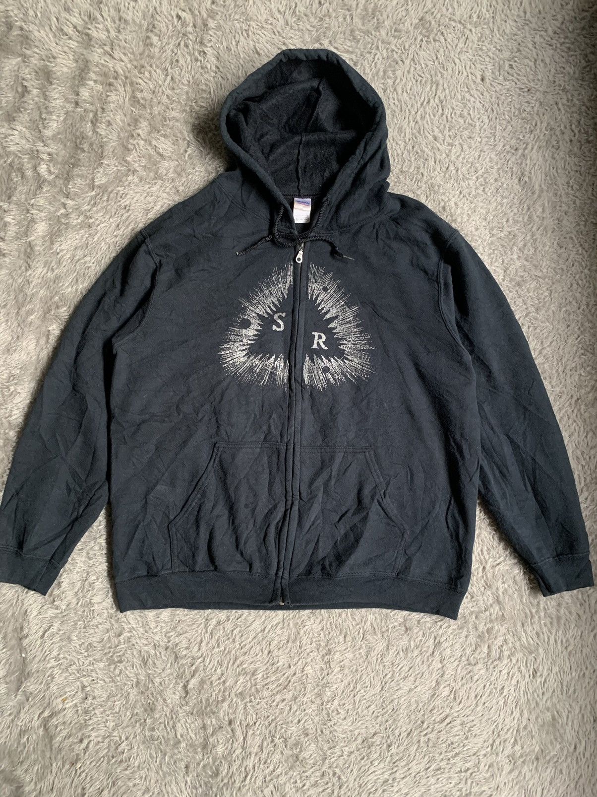 image of Band Tees x Tour Tee 00S Sigur Ros Zip Hoodie in Black, Men's (Size XL)
