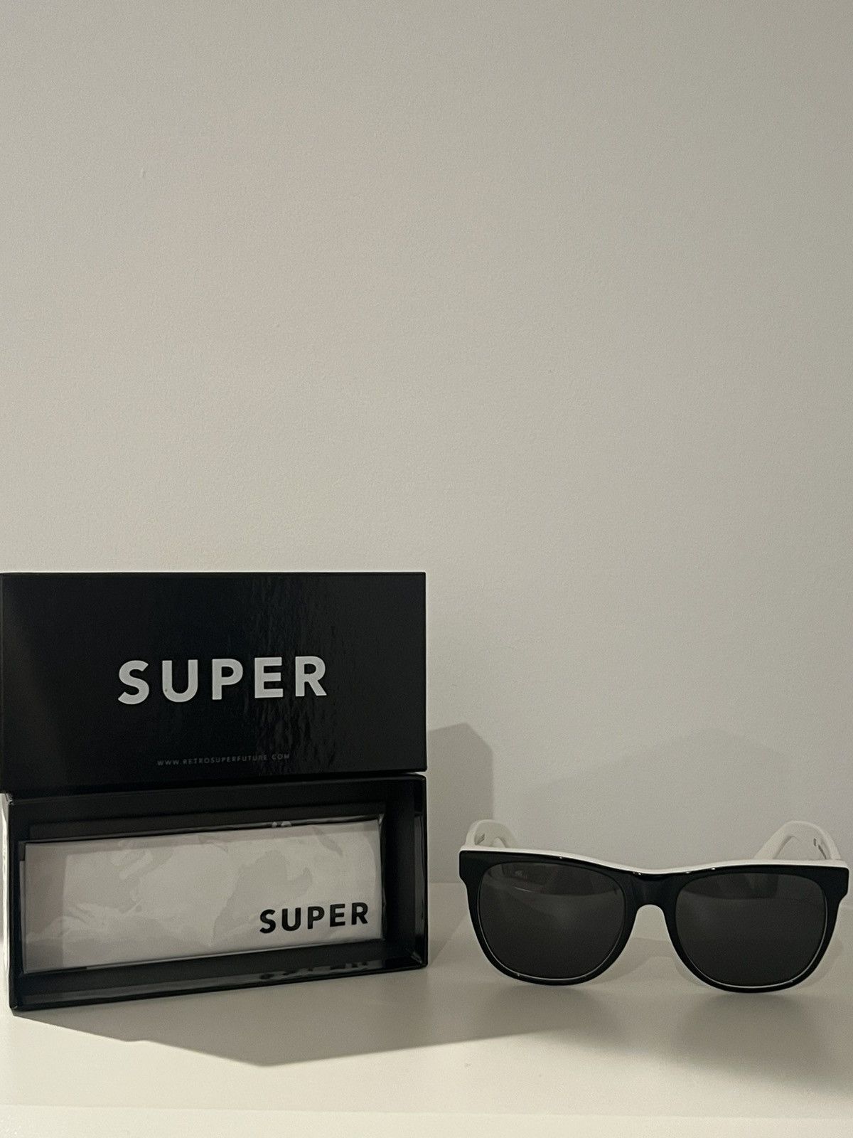 Retrosuperfuture Retrosuperfuture Black, White, Gold Sunglasses Size ONE SIZE - 1 Thumbnail