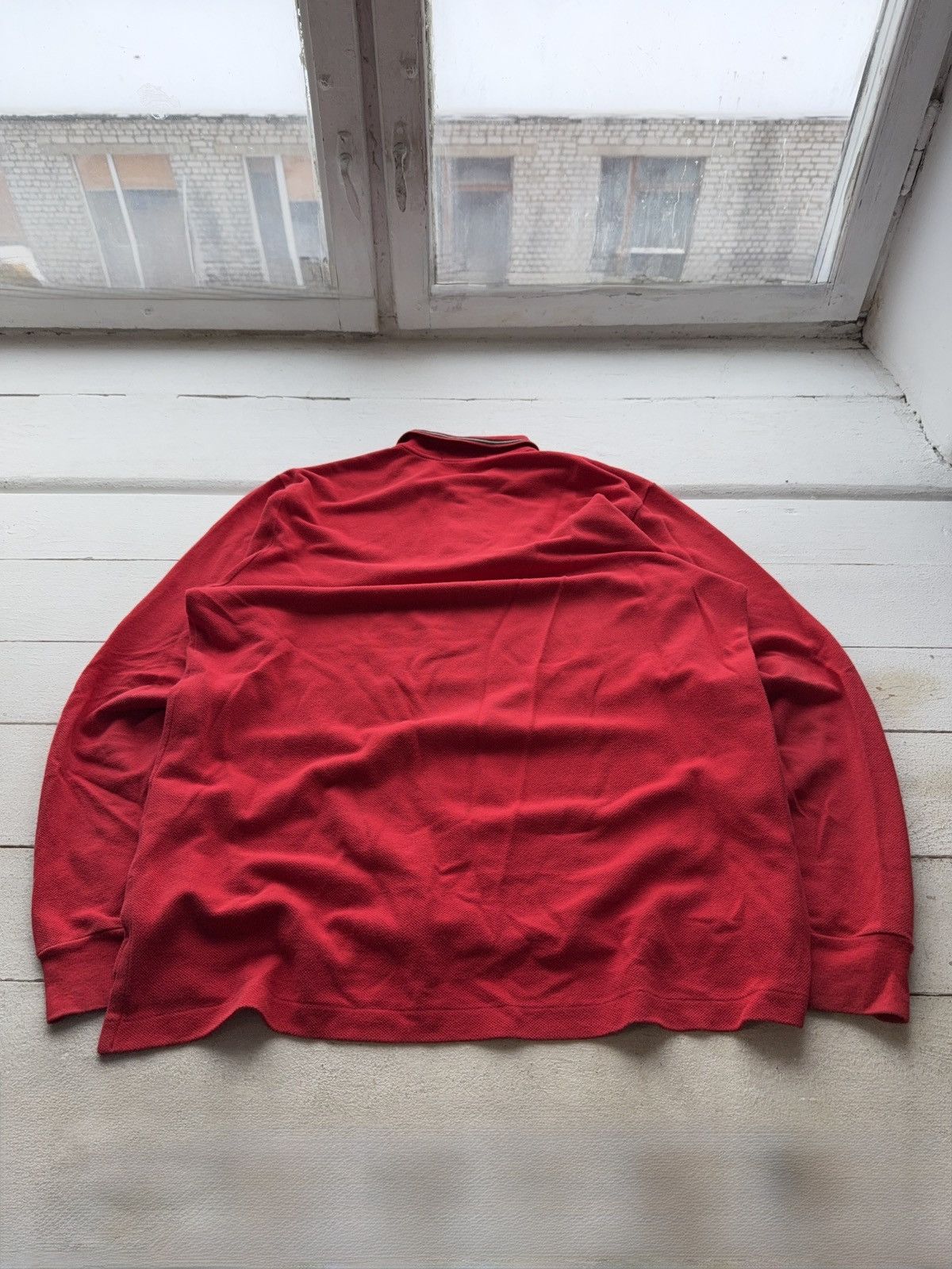 Polo Ralph Lauren 00s. Polo Ralph Lauren Red Long Sleeve Polo Shirt Vintage L Size US L / EU 52-54 / 3 - 10 Thumbnail