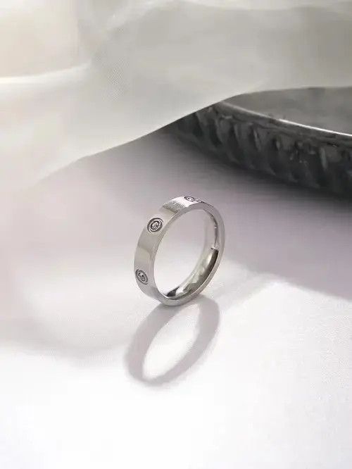 Jewelry × Vintage Retro Punk Stainless Steel Minimal Ring Vintage Size ONE SIZE - 4 Thumbnail