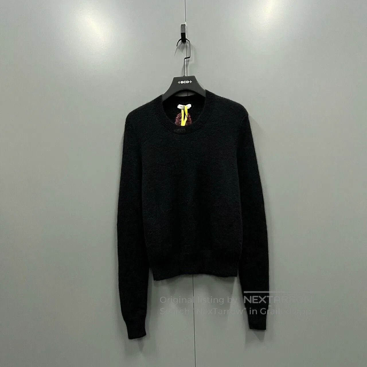 Saint Laurent Paris black flamingo print sweater by saint laurent. Size XS / US 0-2 / IT 36-38 - 2 Thumbnail