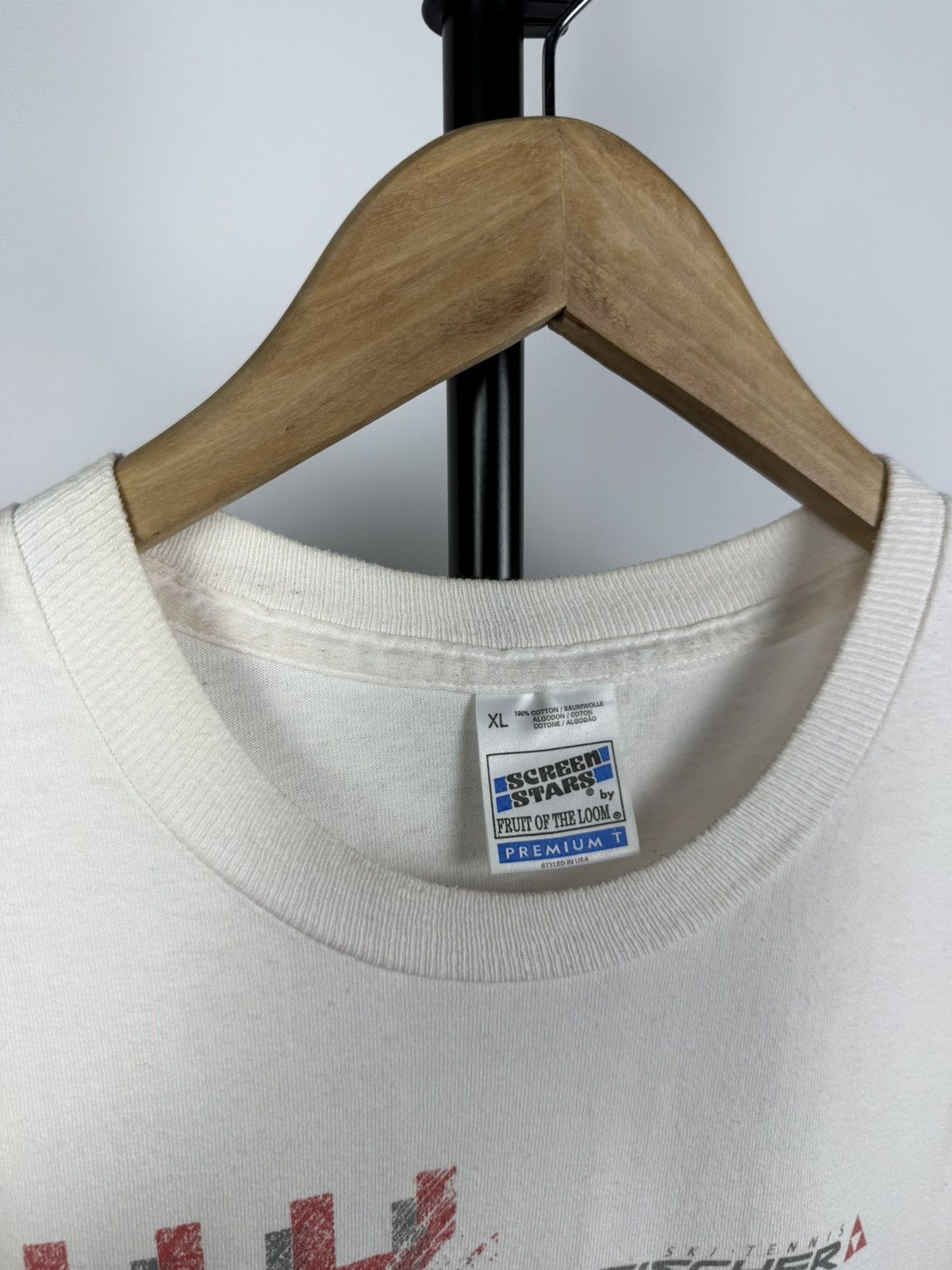 Vintage Vintage 90s Tennis Rackets by Fisher Graphic T Shirt Size US XL / EU 56 / 4 - 4 Thumbnail