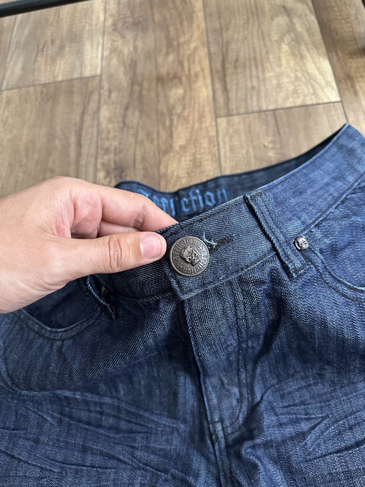 Affliction Affliction NEW Vintage Y2K Jeans Pants Embroidered Logo Size US 38 / EU 54 - 11 Thumbnail