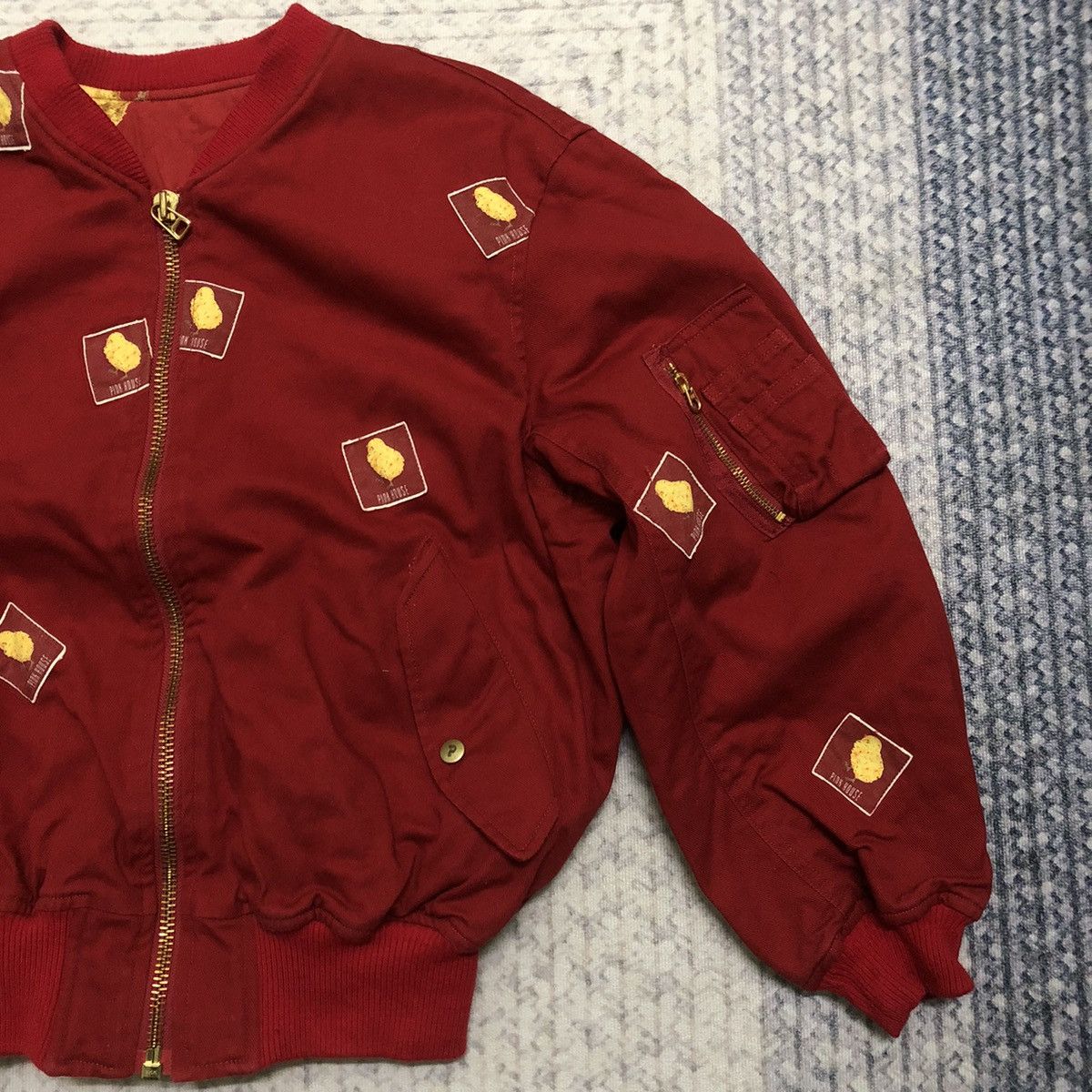 Japanese Brand × Pink House × Vintage Rare Vintage Pink House ‘Chick’ Monogram Bomber Jacket Size US L / EU 52-54 / 3 - 3 Thumbnail