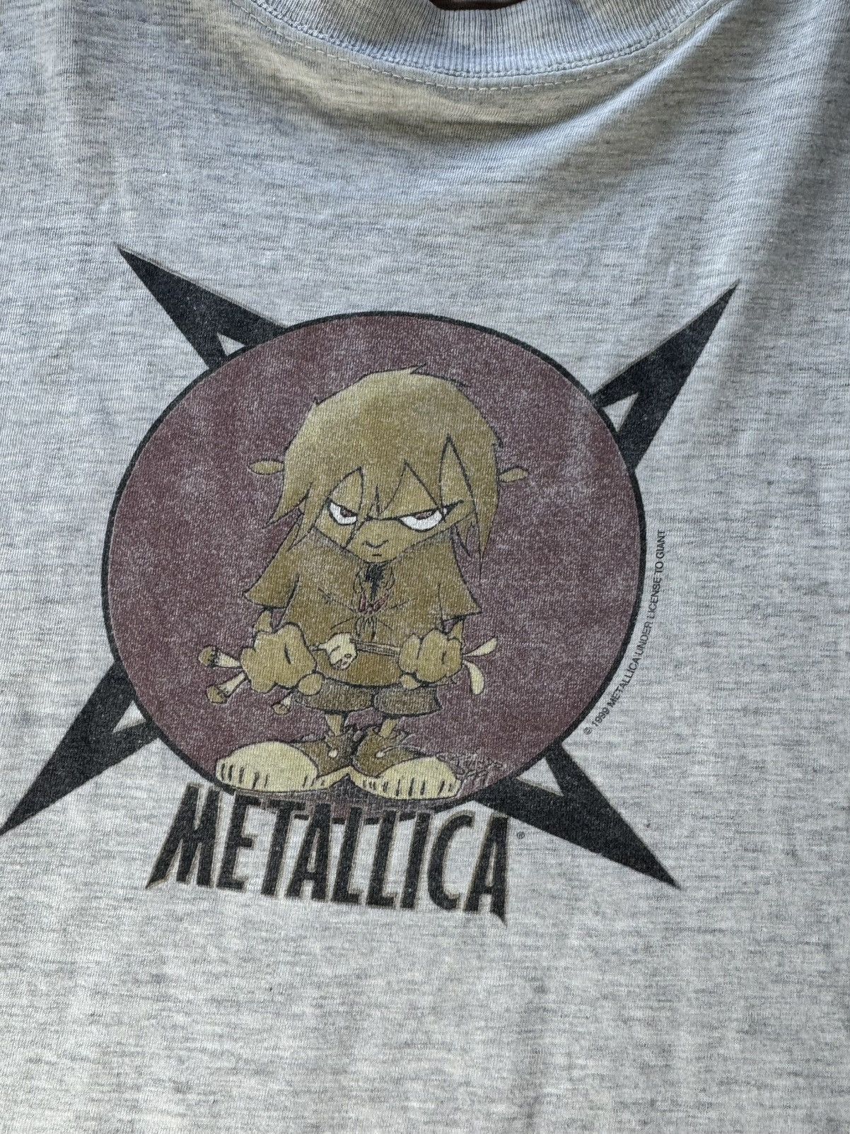 Band Tees Vintage 1999 Metallica Graphic Band T Shirt Gray Size US XL / EU 56 / 4 - 3 Thumbnail