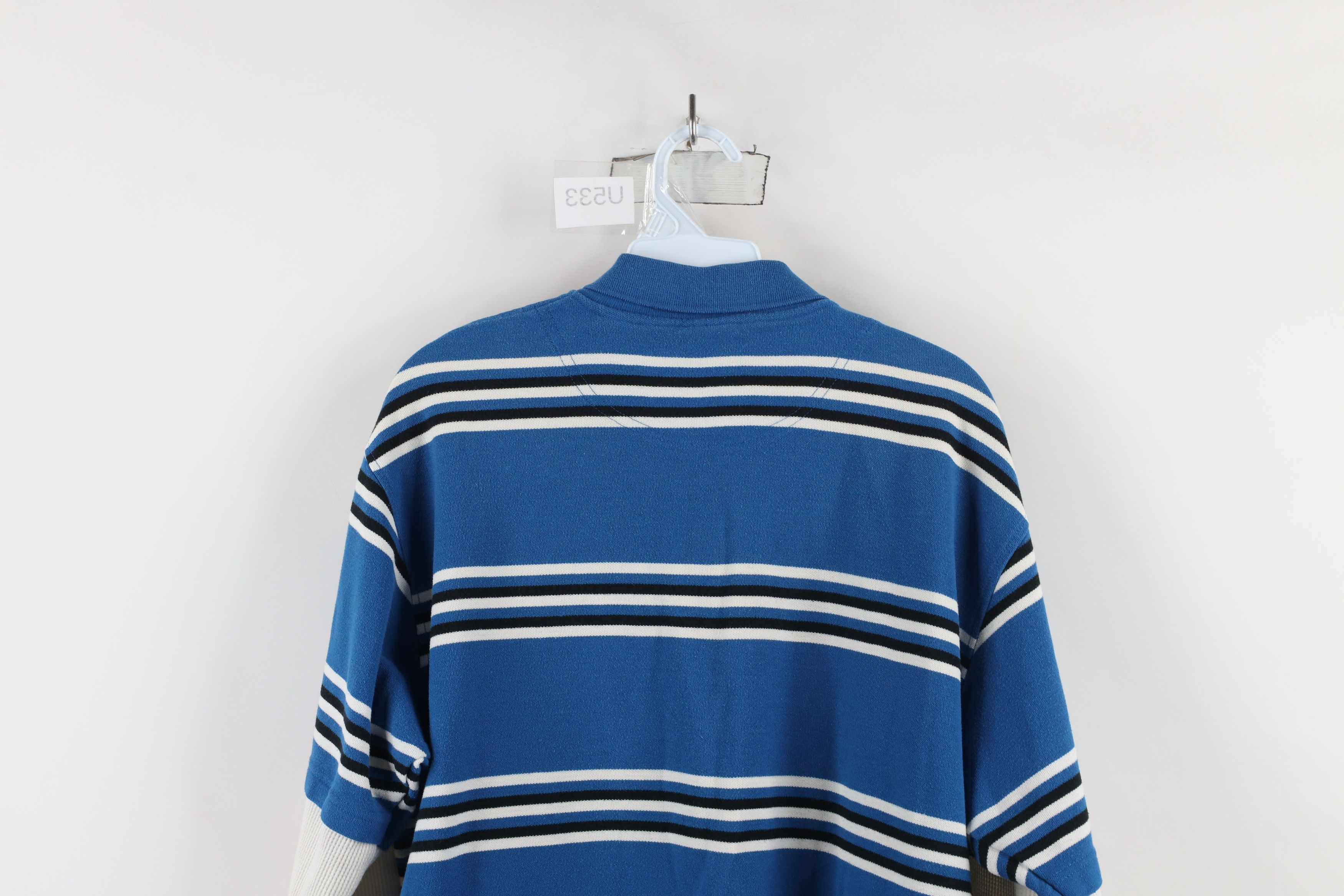 Karl Kani × Vintage Vintage 90s Karl Kani Layered Thermal Long Sleeve Polo Shirt Size US XL / EU 56 / 4 - 15 Thumbnail