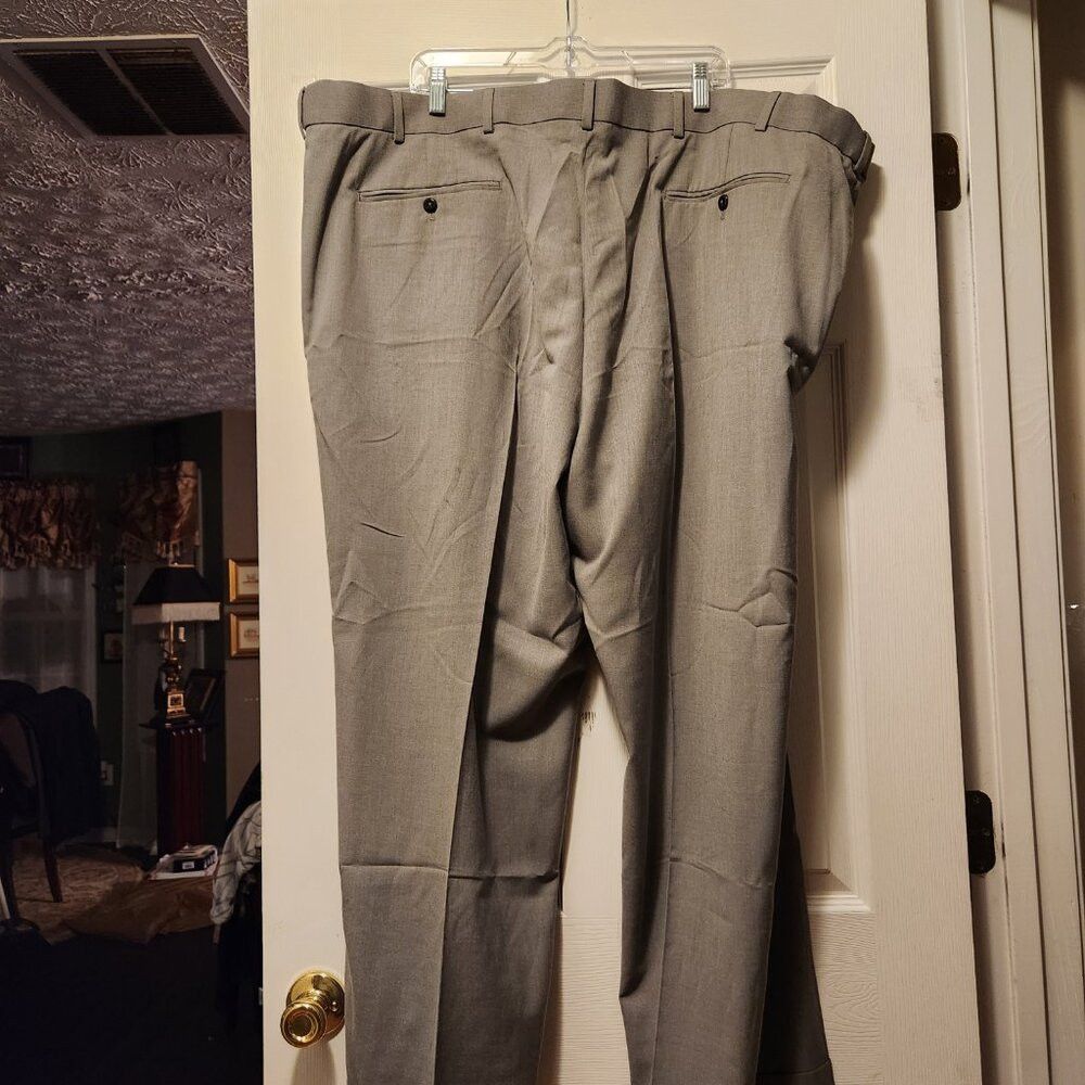 Stafford Stafford men's new 80%polyester 20%viscose dress pants 54/29 Size 54R - 3 Thumbnail
