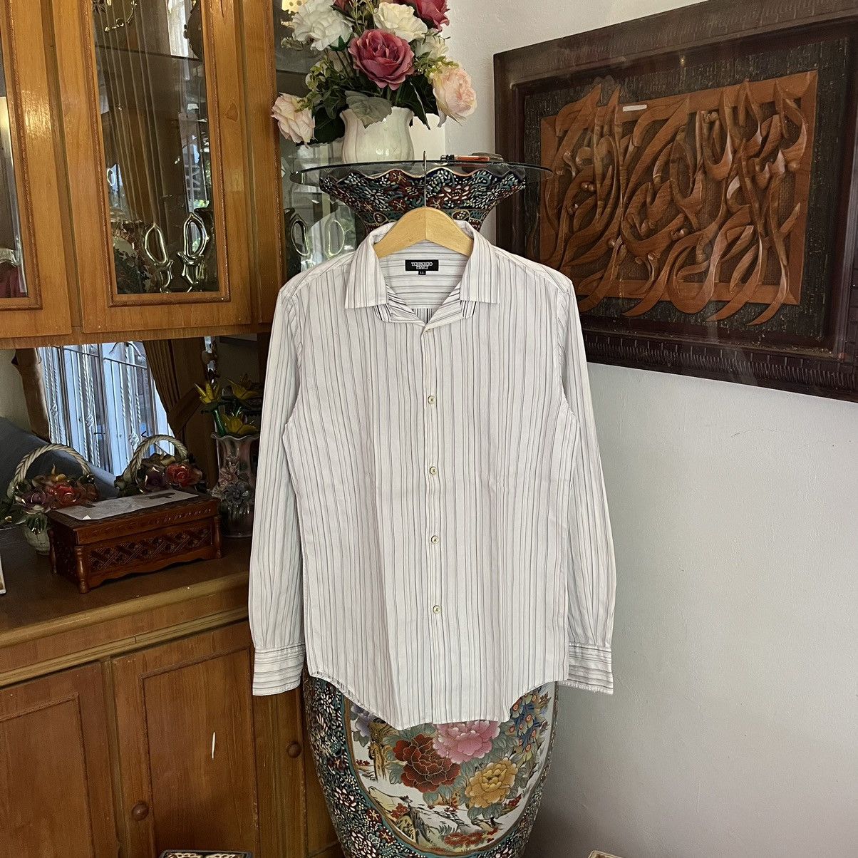 Tornado Mart Tornado Mart Reverse Double Collar Striped Shirt Size US L / EU 52-54 / 3 - 2 Thumbnail
