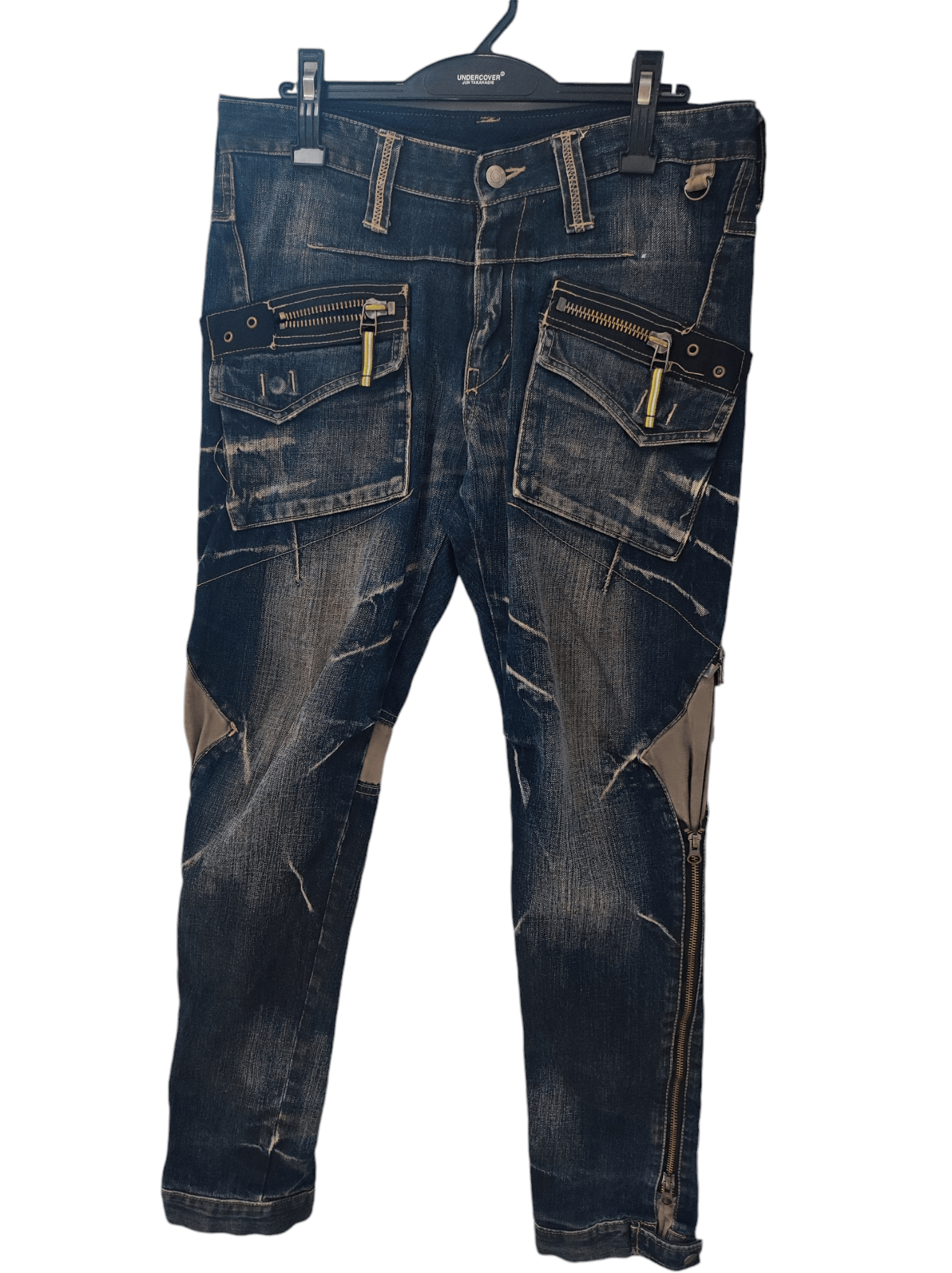 If Six Was Nine × Le Grande Bleu (L.G.B.) × PPFM super rusty PPFM mud wash multipocket multizipper jeans W32 Size US 32 / EU 48 - 8 Thumbnail