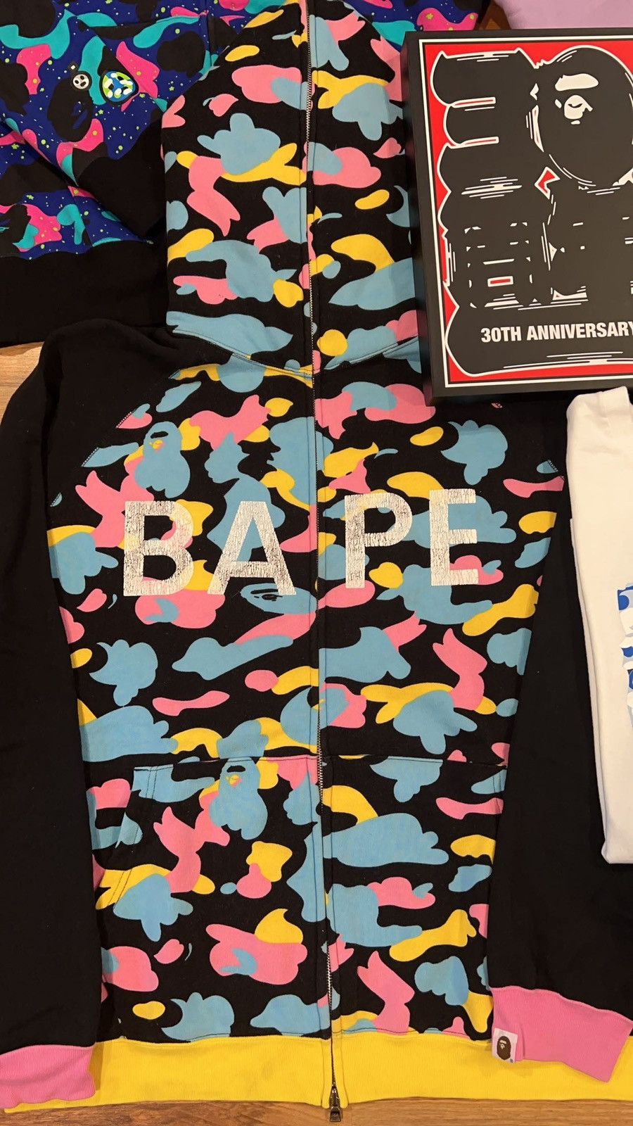 Bape Cotton Candy Full Zip Hoodie Size US L / EU 52-54 / 3 - 1 Thumbnail