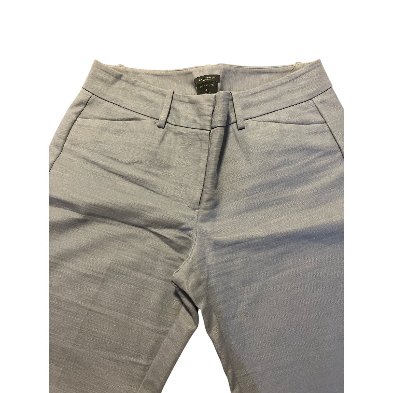 Ann Taylor women trousers slacks gray Size 4 careerwear office preppy Size 27" / US 4 / IT 40 - 3 Thumbnail