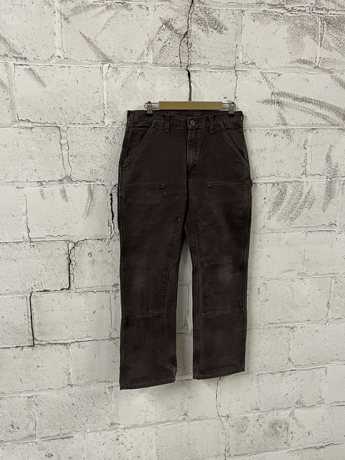 Carhartt Carhartt double knees vintage mocha brown rare baggy hype Size US 33 - 2 Thumbnail
