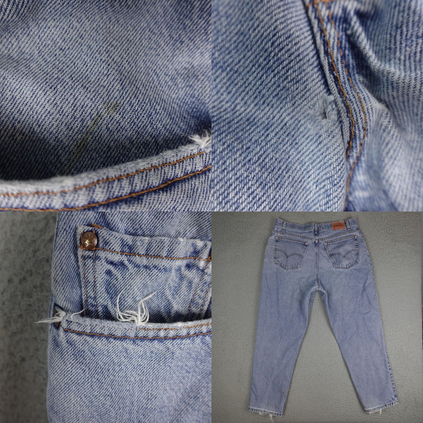 Levi's VINTAGE Levi'S Jeans Mens 40 Blue 40x30 Fits 36x30 Denim Relaxed USA Made 90s Size US 40 / EU 56 - 8 Thumbnail