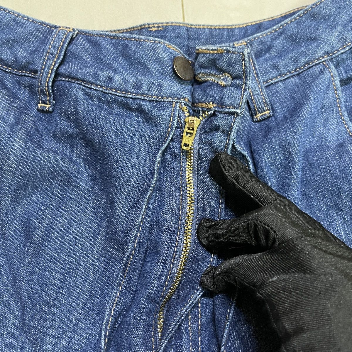 GU × Japanese Brand GU Pleated Baggy Jeans Size 27" / US 4 / IT 40 - 6 Thumbnail