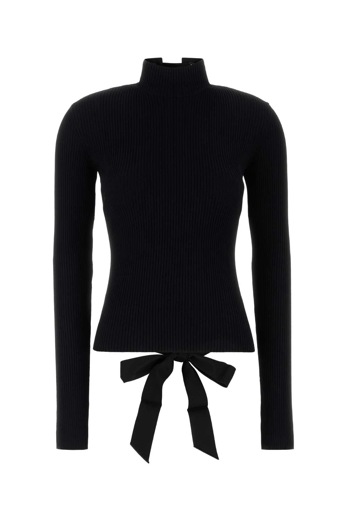 Balenciaga Black Stretch Viscose Blend Top Size S / US 4 / IT 40 - 1 Thumbnail