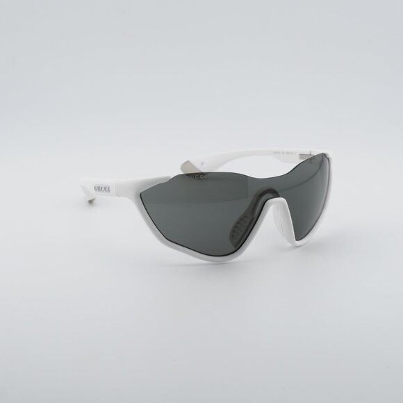 Gucci Gucci GG2018S 005 Sunglasses Matte Solid White Shield Frame Size ONE SIZE - 4 Thumbnail