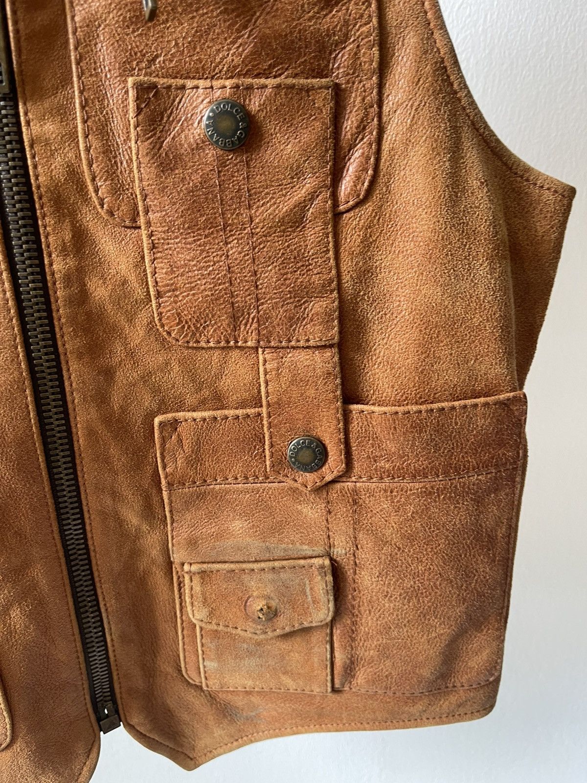 Dolce & Gabbana 2000s Dolce & Gabbana Leather Vest Size US S / EU 44-46 / 1 - 5 Thumbnail