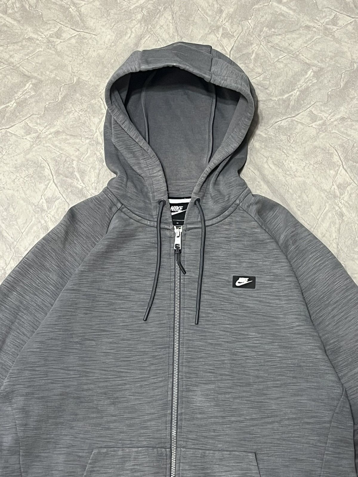 Nike Nike Grey Zip Hoodie Vintage Basic Y2K Embroidery Size US S / EU 44-46 / 1 - 4 Thumbnail