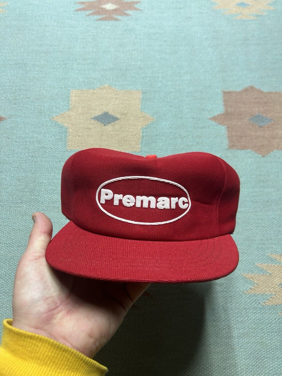 Vintage 80s SnapBack hat Premarc concrete construction USA full foam Size ONE SIZE - 2 Thumbnail