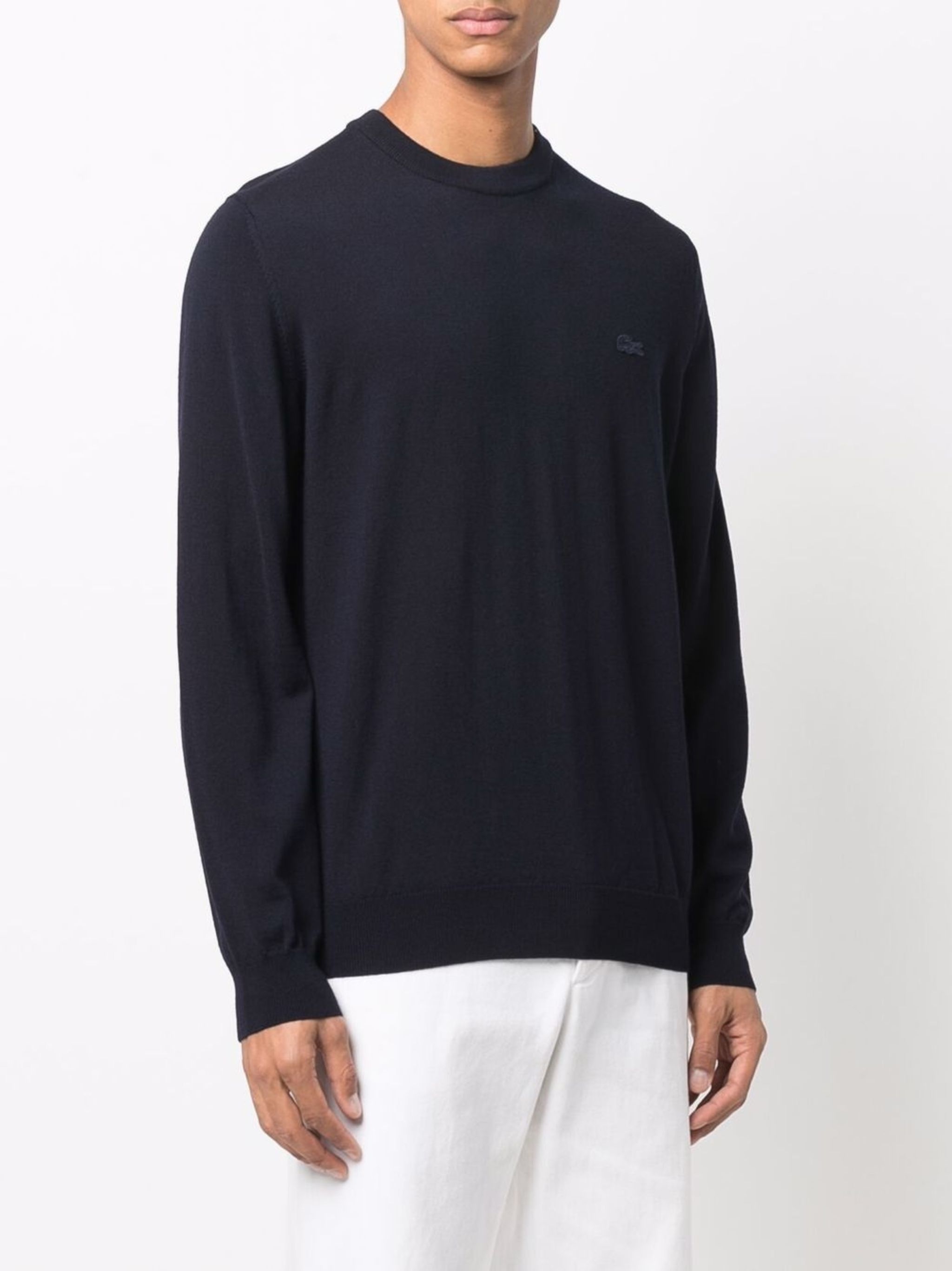 Lacoste o1s22i1n1124 Wool Crewneck Pullover Sweater in Blue Size US L / EU 52-54 / 3 - 3 Thumbnail
