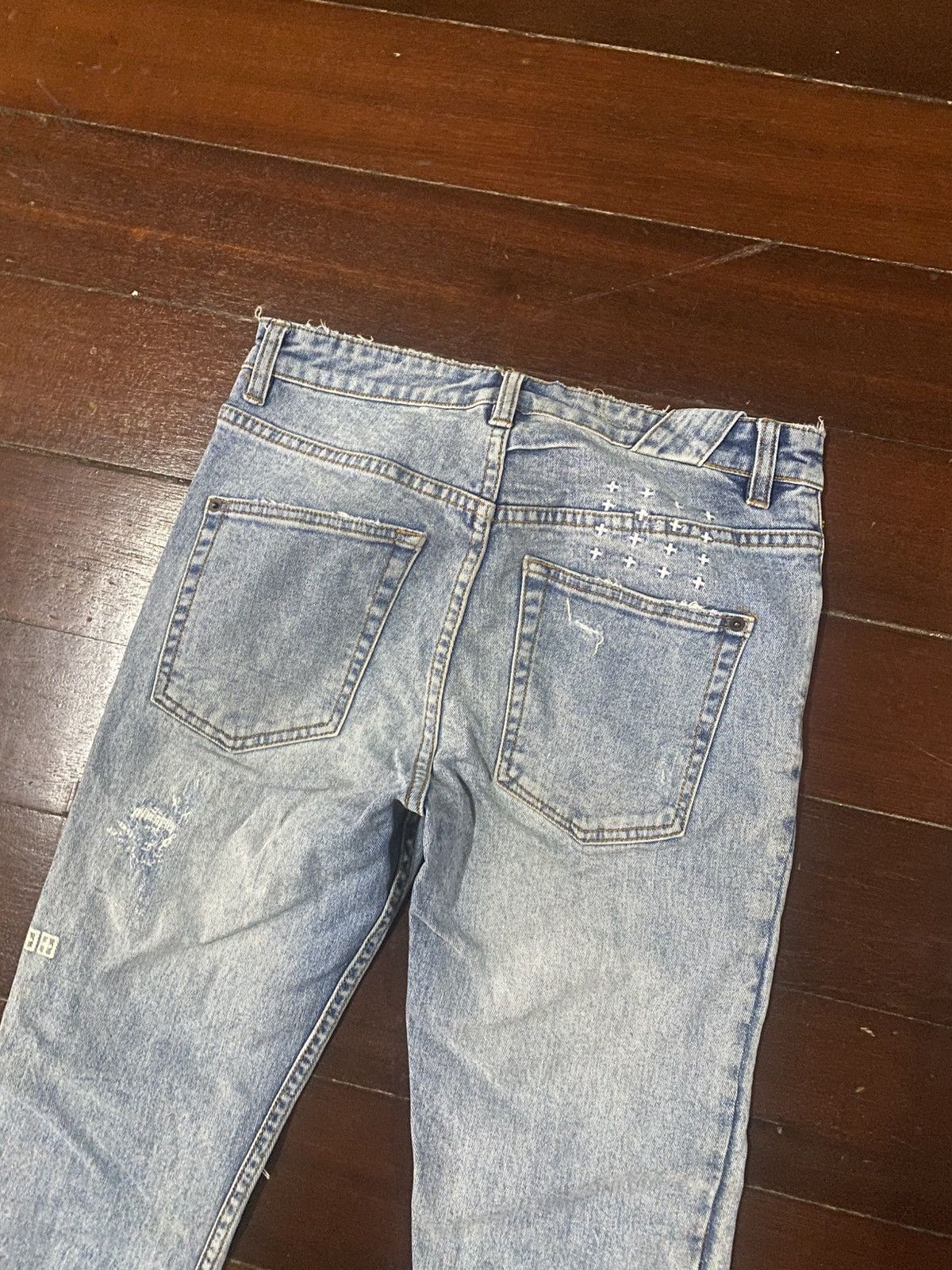 Ksubi Ksubi Jeans Mens Chitch Punk Thrashed Slim Blue distressed Size US 31 - 10 Thumbnail