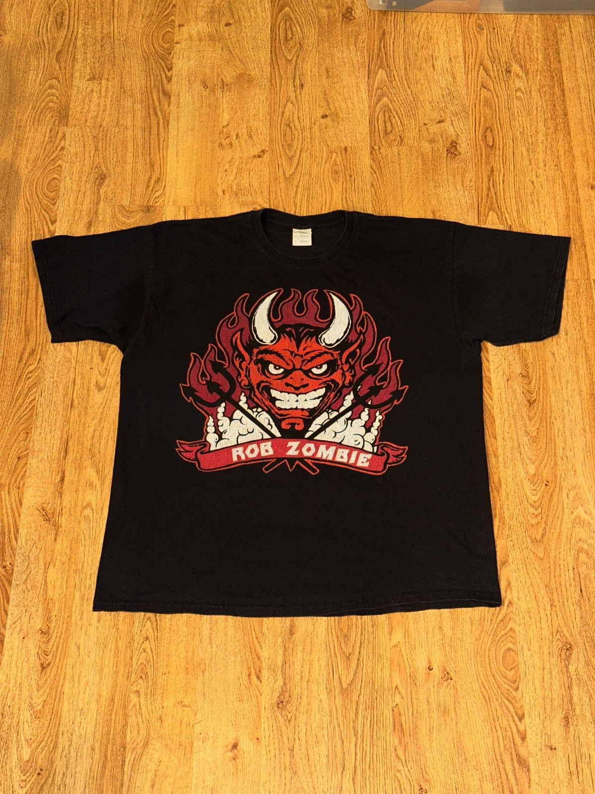 Gildan Vtg Y2K 00s 10s ROB ZOMBIE Devil Man Hellfire Graphic Tee XL Size US XL / EU 56 / 4 - 6 Thumbnail