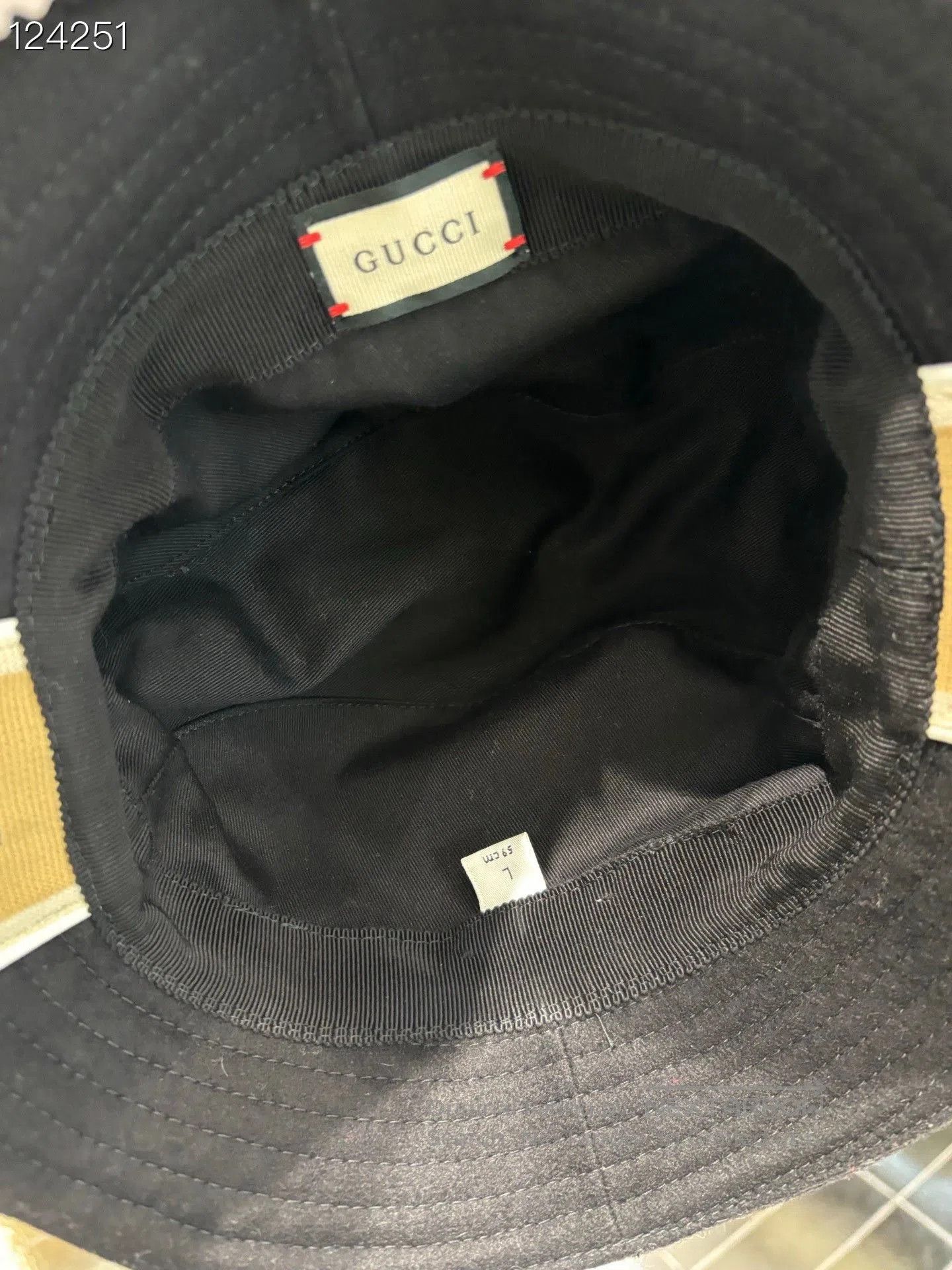 Gucci Gucci Black Printed Bucket Hat. Size ONE SIZE - 6 Thumbnail