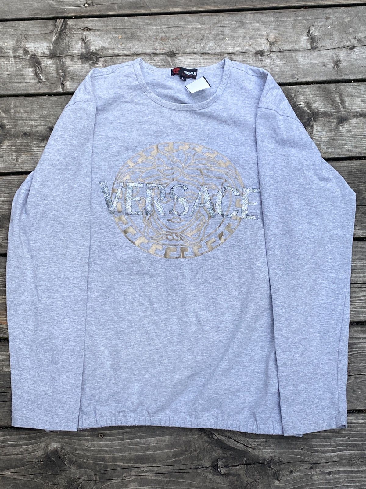 Versace × Vintage Vintage Big Logo Versace Sport Shirt Large Size US L / EU 52-54 / 3 - 3 Thumbnail