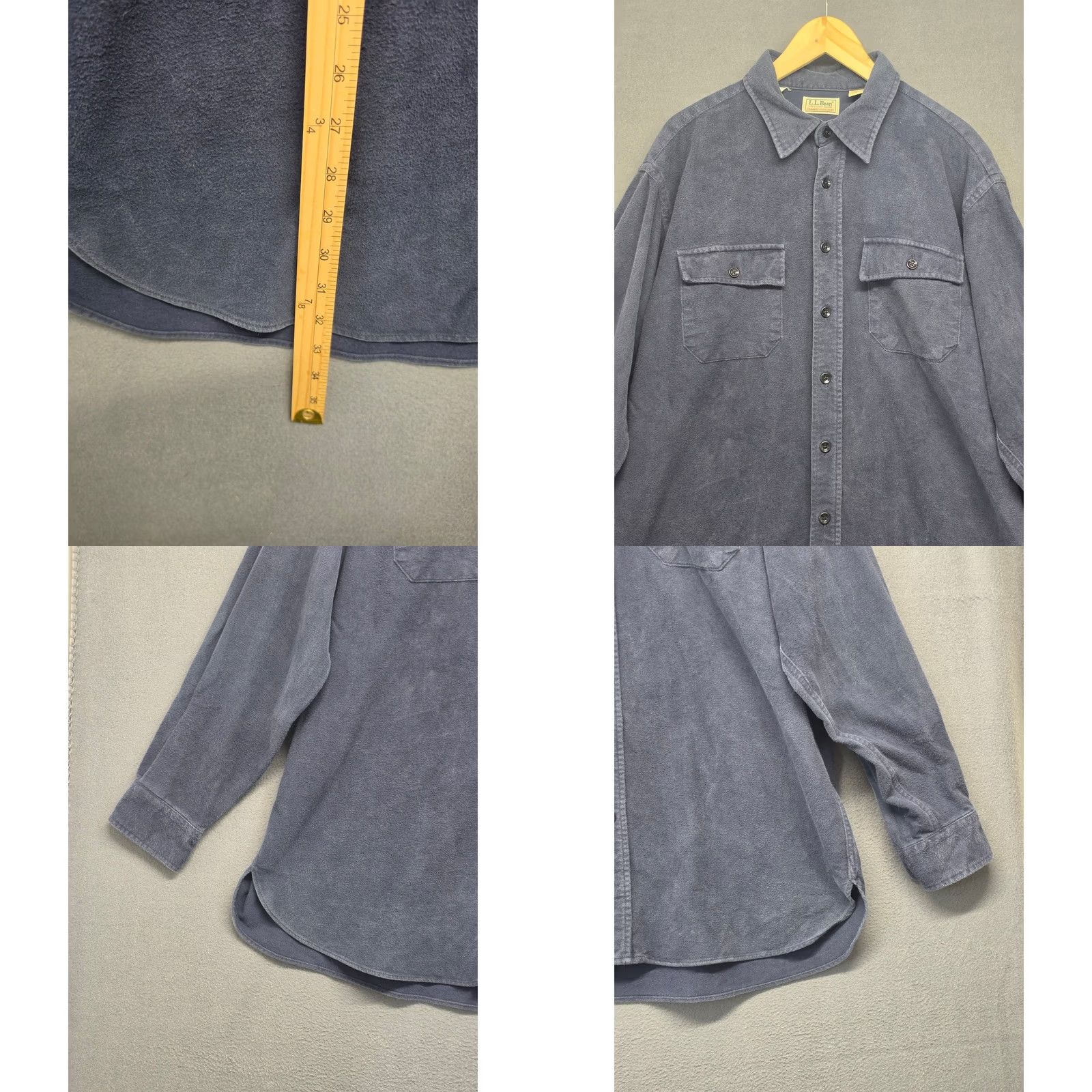 Vintage VINTAGE LL Bean Chamois Shirt Mens 2XLT Blue Flannel Button Up Outdoor Workwear Mens 2XLT Blue Flannel Shirt Size US XXL / EU 58 / 5 - 8 Thumbnail