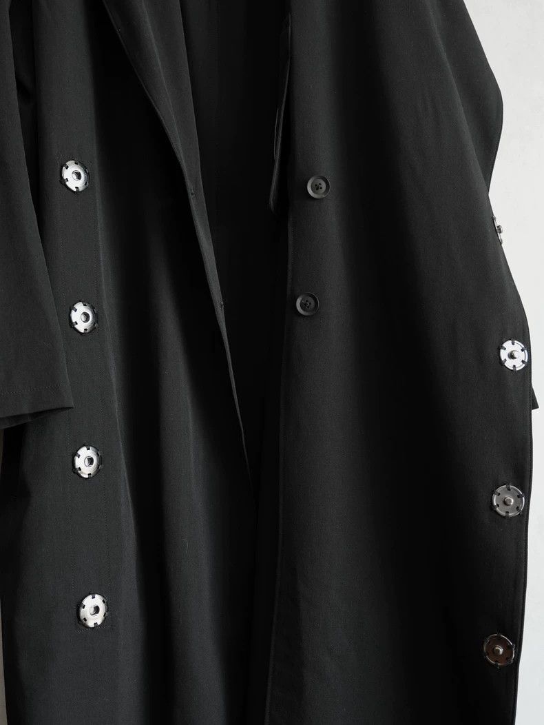 Yohji Yamamoto Yohji Yamamoto21SS Show Pure Black Wool Identical Coat 2503 Size US XL / EU 56 / 4 - 4 Thumbnail