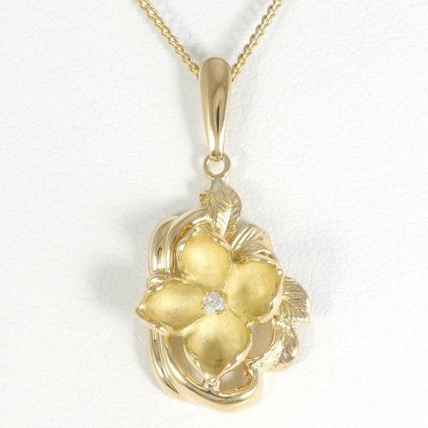Other Other K18 Yellow Gold Diamond Necklace 40cm Metal Necklace in Excellent Condition Size ONE SIZE - 1 Thumbnail