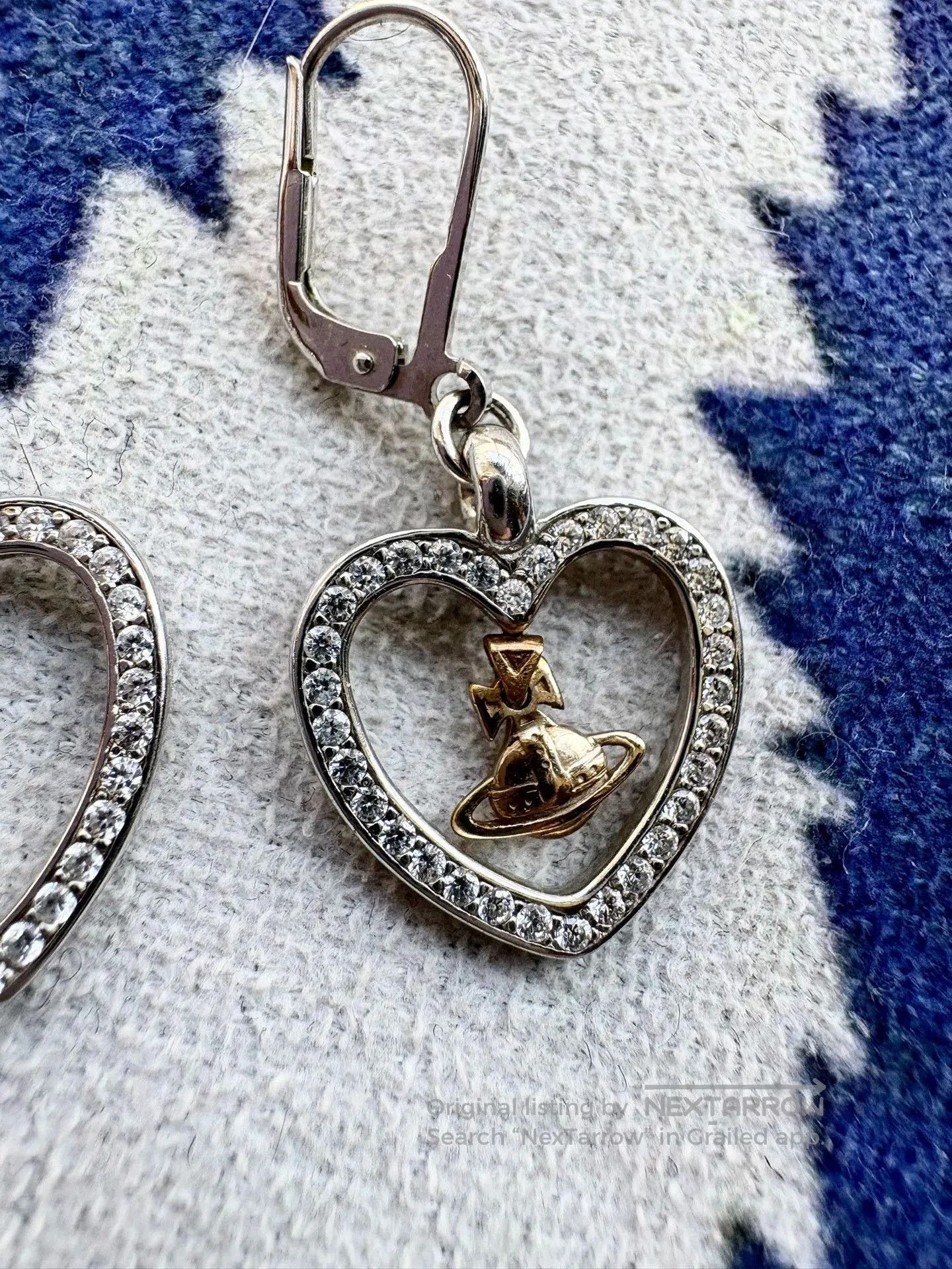 Vivienne Westwood Vivienne Westwood Silver Heart Saturn Earrings. Size ONE SIZE - 3 Thumbnail