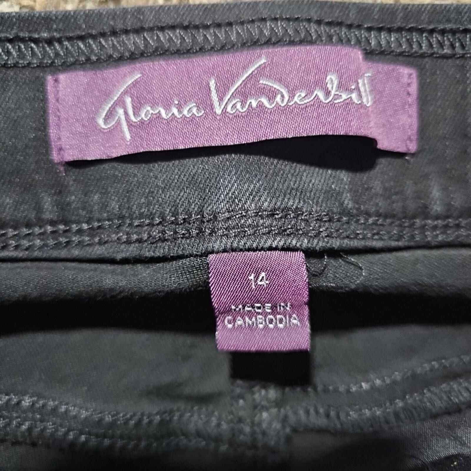 Other Gloria Vanderbilt Amanda Pull On Sz 14 Stretch Black Jeans Size 36" / US 14 / IT 50 - 2 Thumbnail