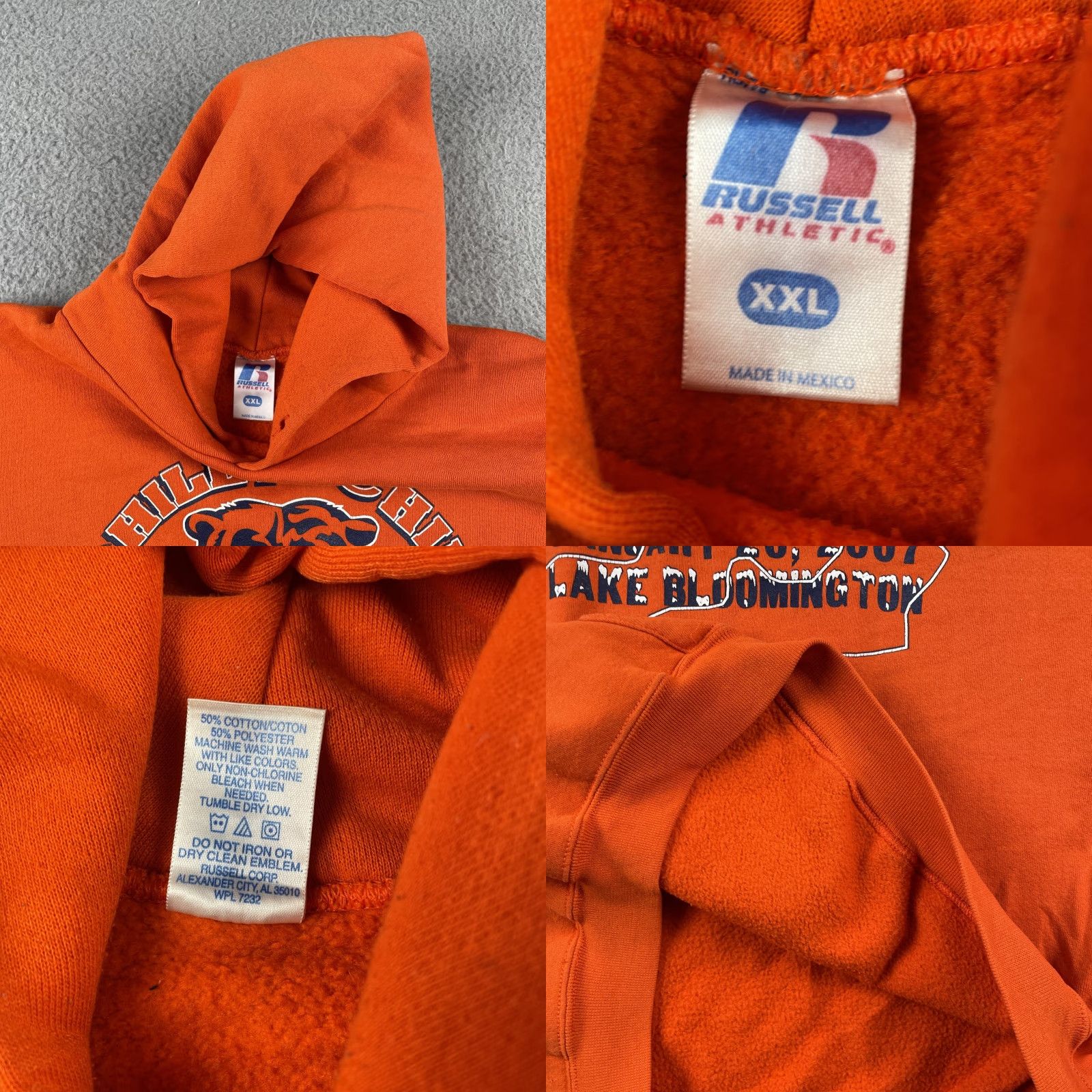 Vintage VINTAGE Chicago Bears Chilly Chili Lake Bloomington Run 2007 Russell Sweater 2XL Orange Size US XXL / EU 58 / 5 - 8 Thumbnail