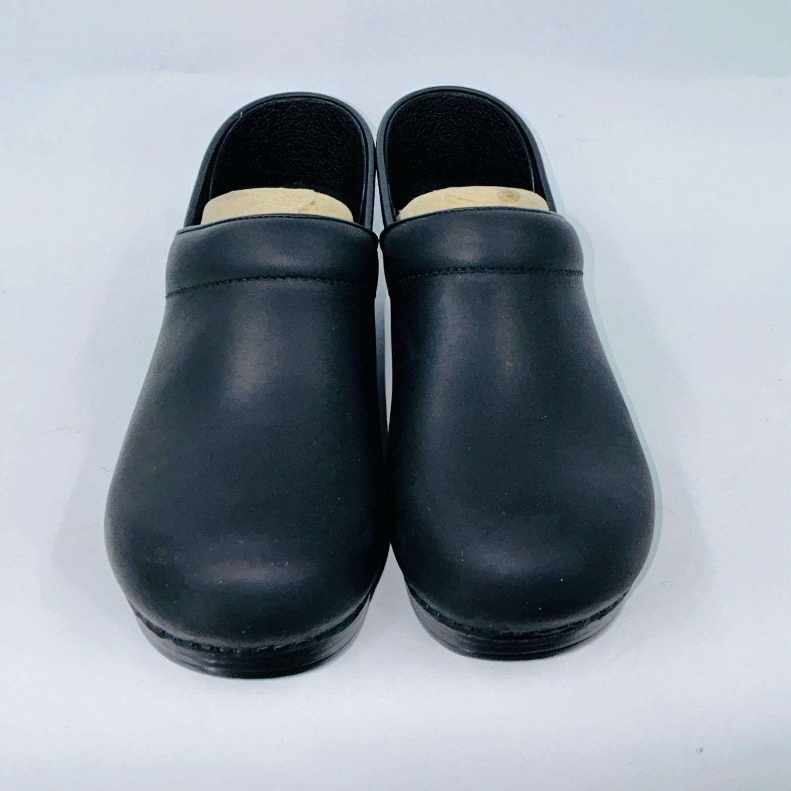 Dansko DANSKO WOMENS ANTIQUE BLACK LEATHER CLOGS SIZE 10.5-11B Size US 10.5 / IT 40.5 - 2 Thumbnail