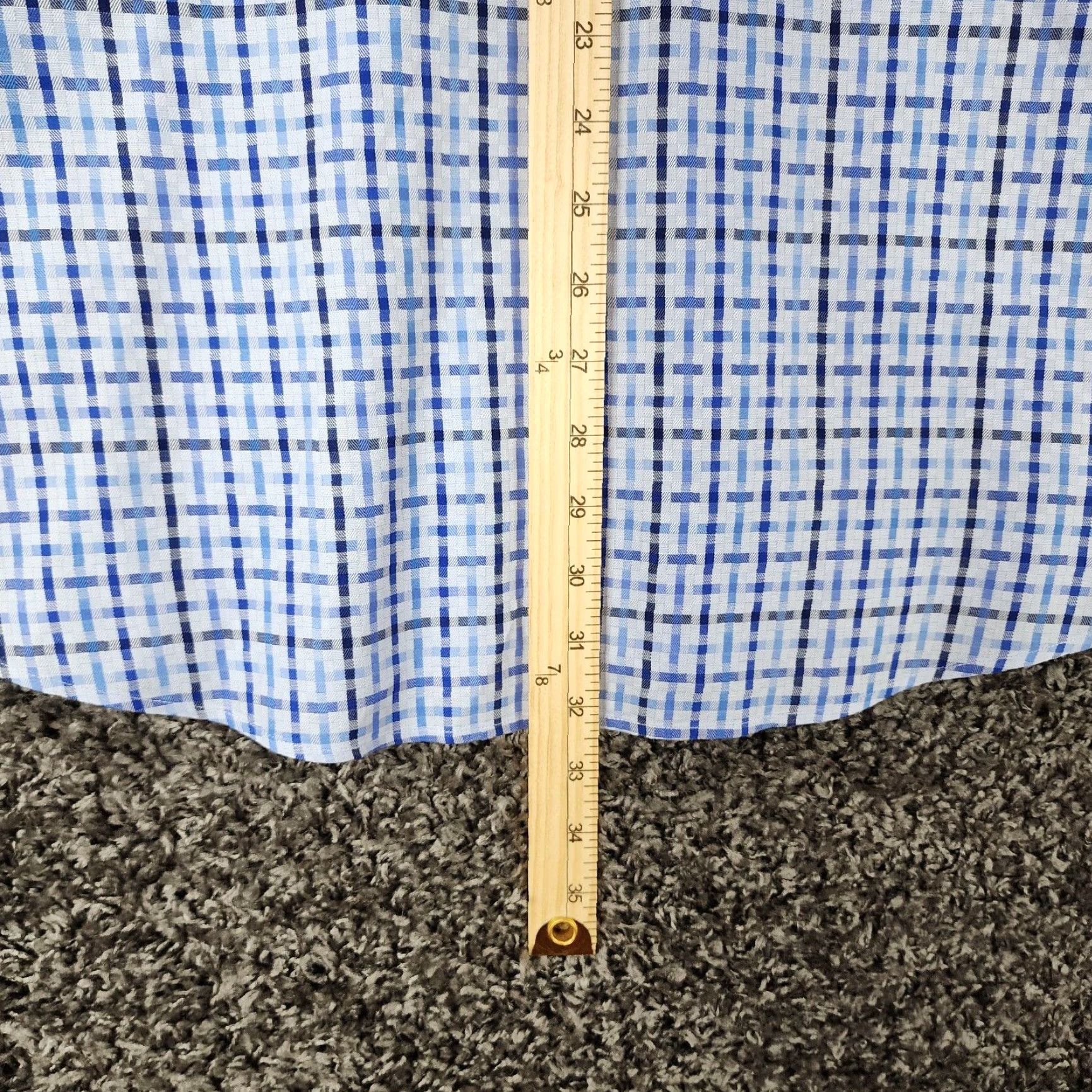 BUGATCHI Bugatchi Uomo Mens Long Sleeve Dress Shirt Blue XL Size 46R - 7 Thumbnail