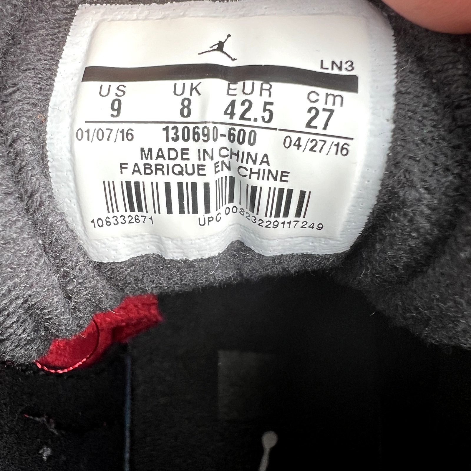 Jordan Brand × Nike Nike Air Jordan 12 Retro Gym Red Men's Shoes - Size 9 Size US 9 / EU 42 - 8 Thumbnail