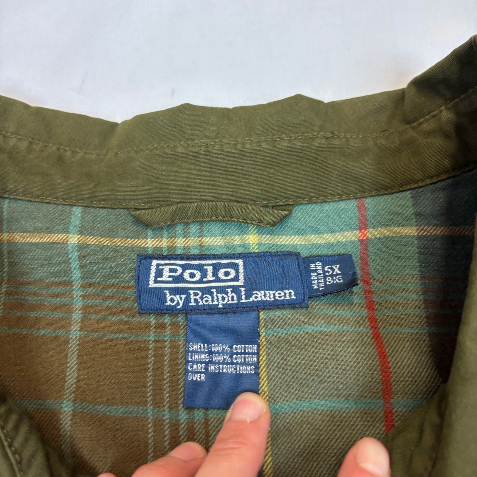 Polo Ralph Lauren VTG 90s Polo Ralph Lauren Jacket Zip Plaid Lined 5XB Bomber Size US XXL / EU 58 / 5 - 4 Thumbnail