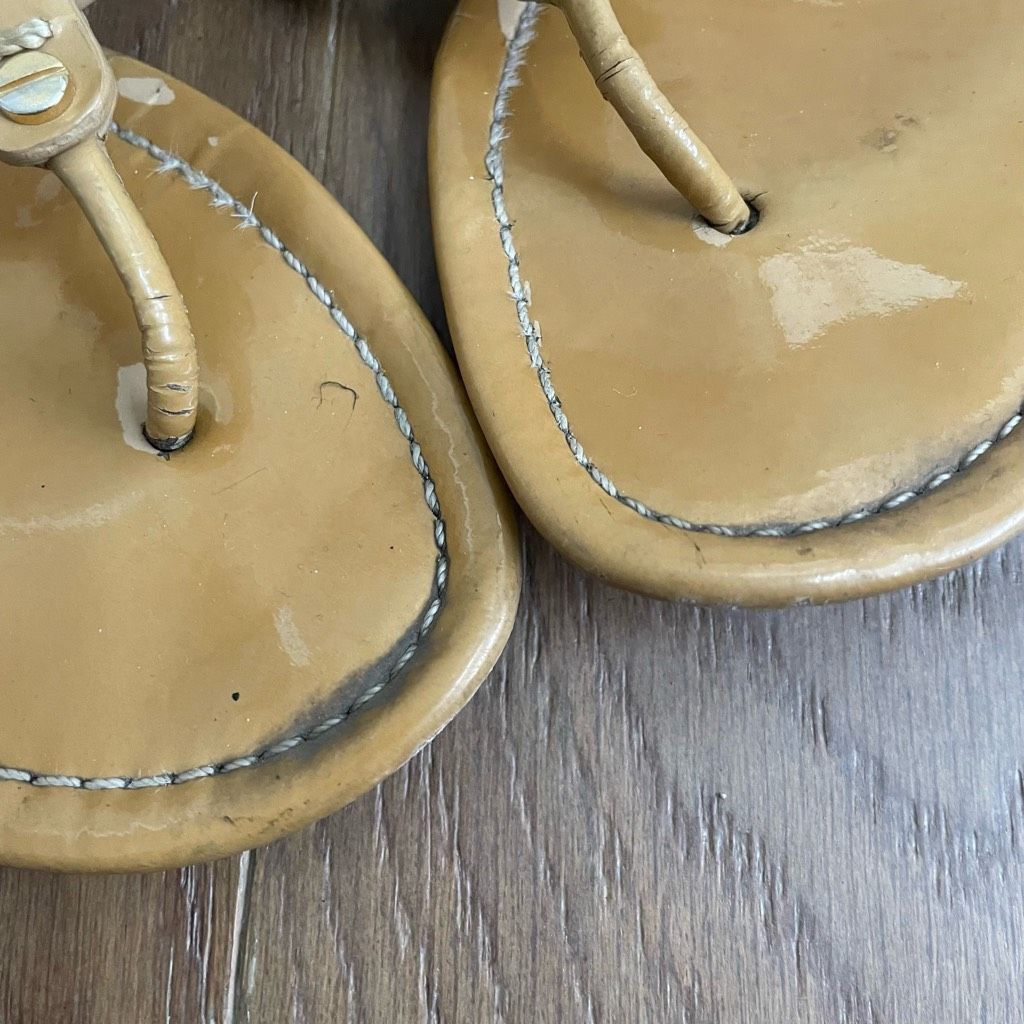 Tory Burch Tory Burch Miller Tan Patent Leather Sandals 9 Size US 9 / IT 39 - 5 Thumbnail