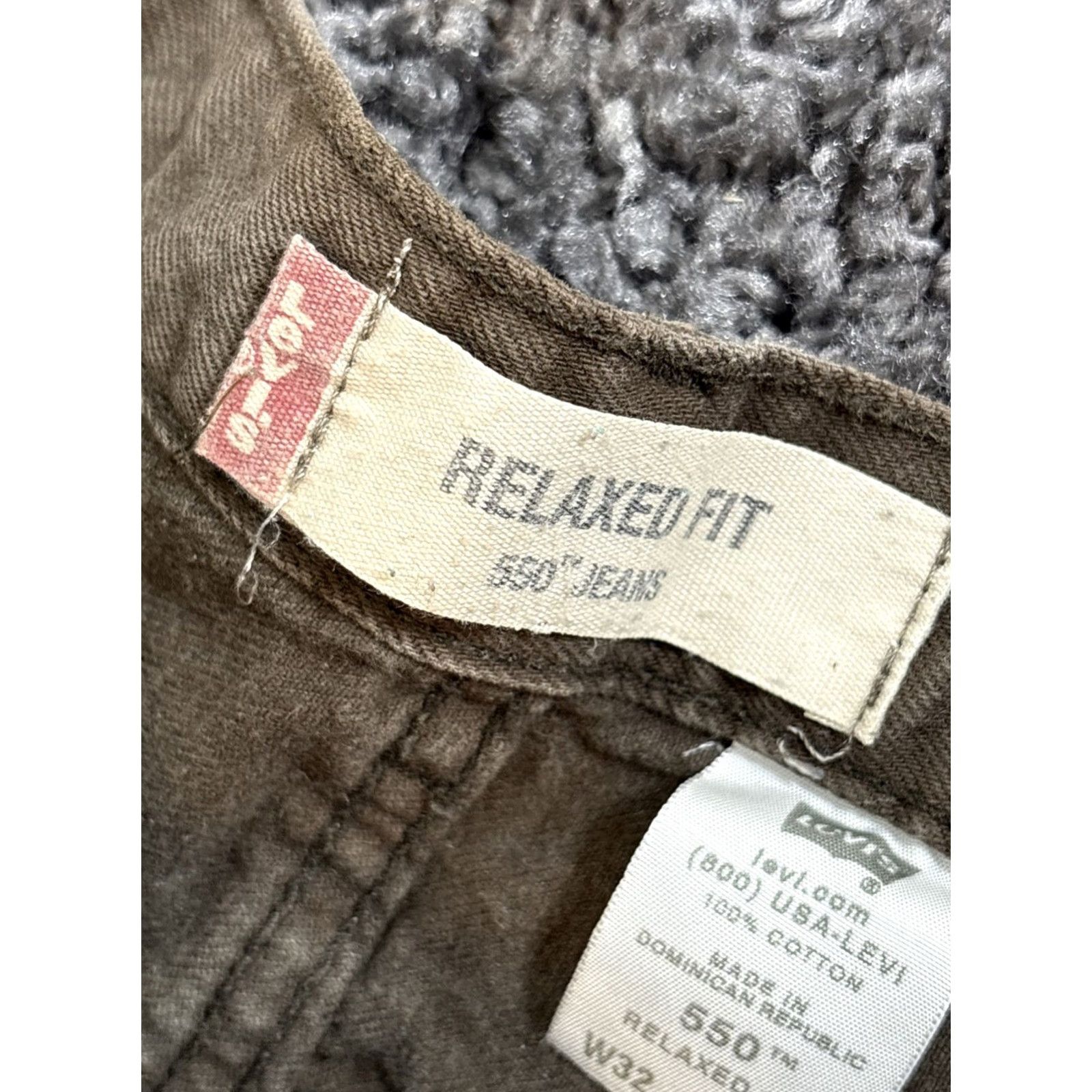 Levi's VINTAGE Levi's 550 Jeans Men 32x30 Dark Green Relaxed Straight 5-Pocket Denim Cotton USA 90s Retro Grunge Size US 32 / EU 48 - 5 Thumbnail