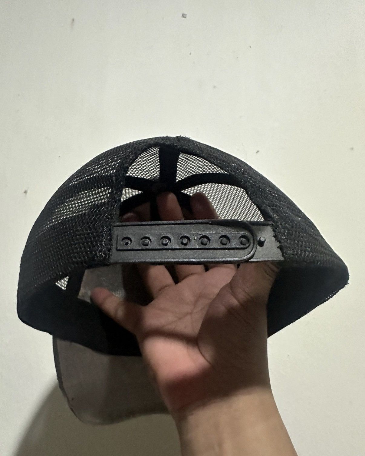 Japanese Brand VTG ROCK Distress Trucker Hat Size ONE SIZE - 4 Thumbnail