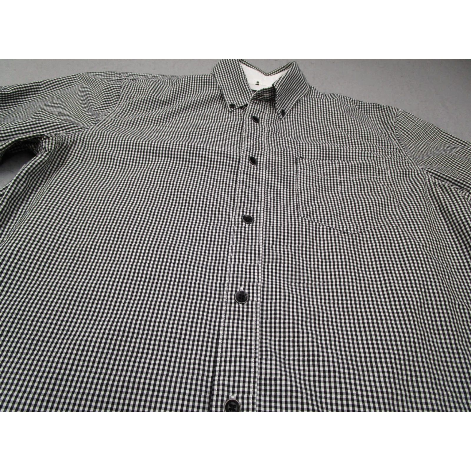 Rag & Bone rag & bone Button-Up Shirt Mens Large Slim Fit Black Check Long Sleeve Machine Washable Size US L / EU 52-54 / 3 - 2 Thumbnail