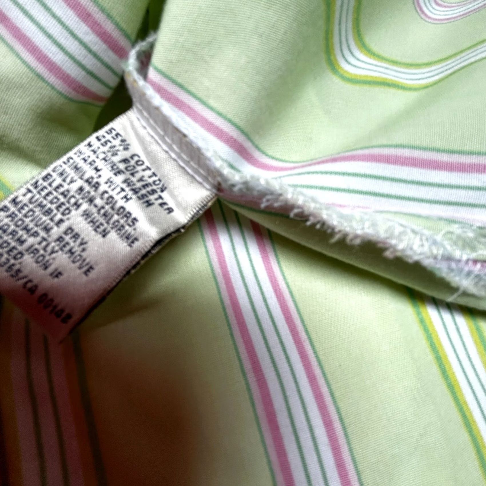 Vintage Allison Daley Women's Top Green Striped Button Down Shirt 3/4 Sleeve Size 8 Size M / US 6-8 / IT 42-44 - 4 Thumbnail