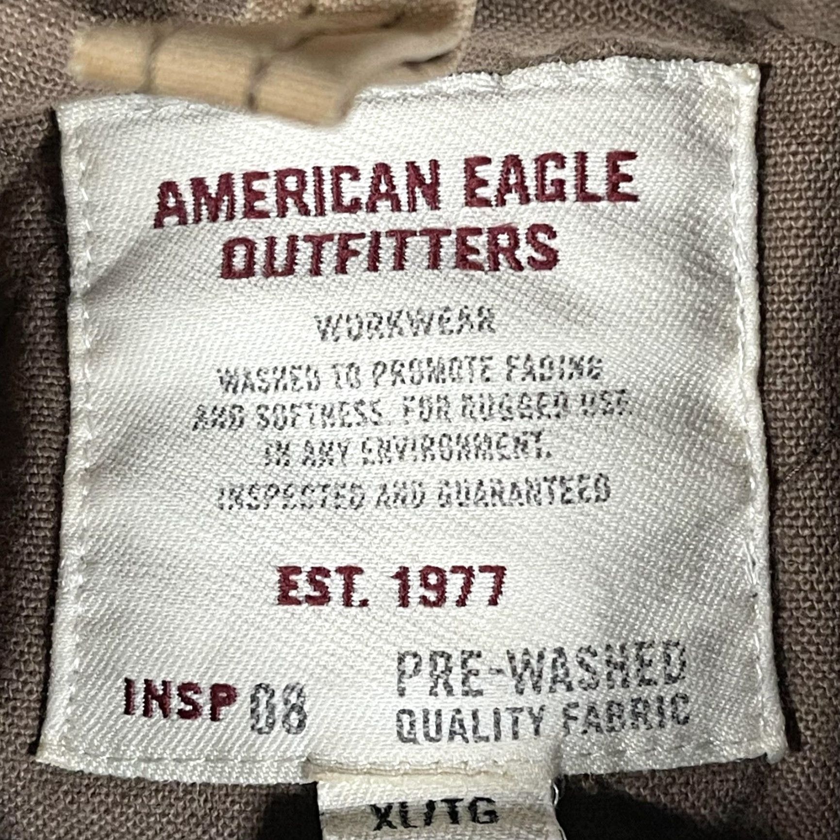 American Eagle Outfitters American Eagle Outfitters Workwear Jacket Mens XL Tan Corduroy Collar Quilted Canvas Chore Jacket or Coat Size US XL / EU 56 / 4 - 6 Thumbnail