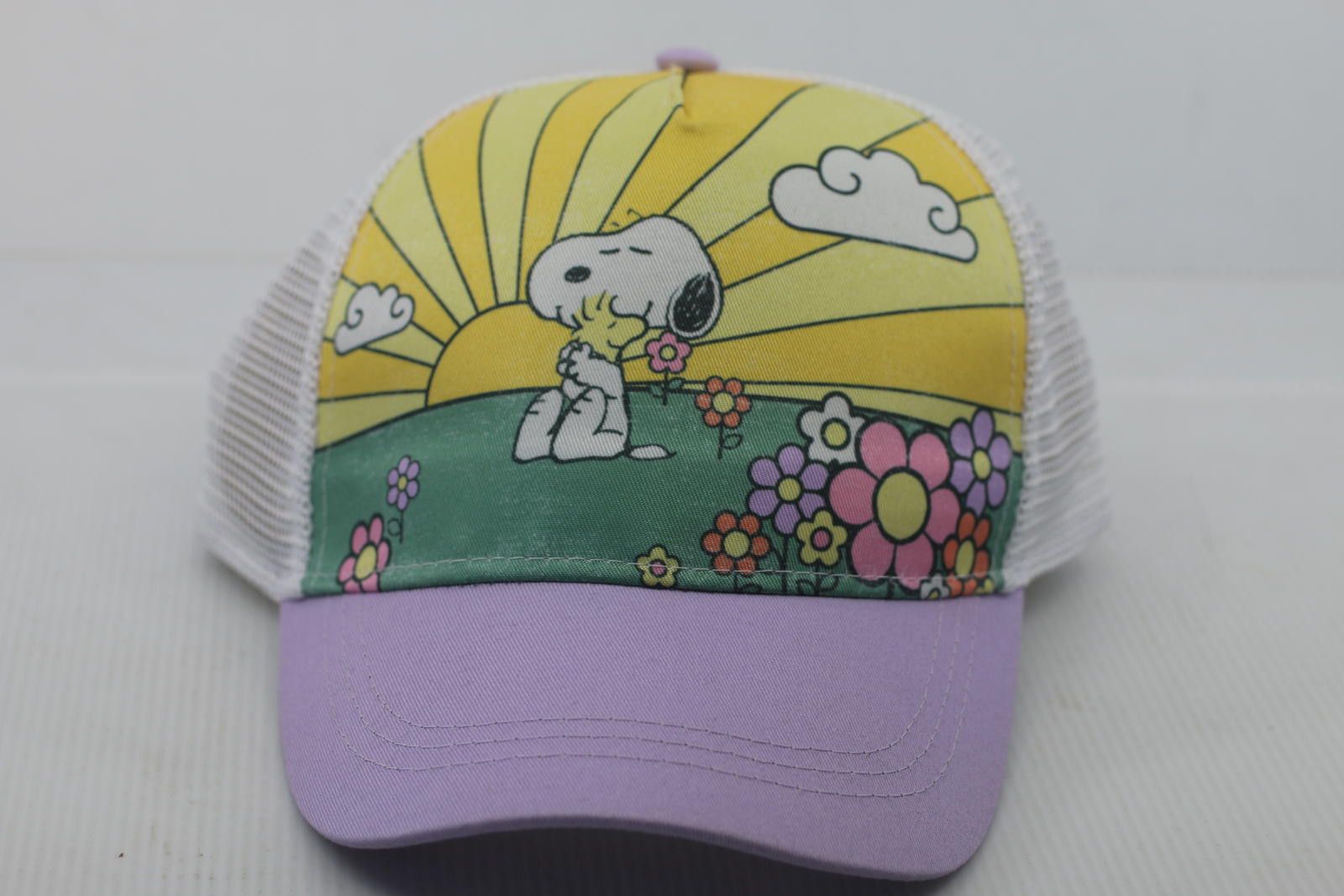 Unknown London Peanuts Snoopy Floral Sunrise Trucker HatPastel Cap BioWorld Size ONE SIZE - 1 Thumbnail