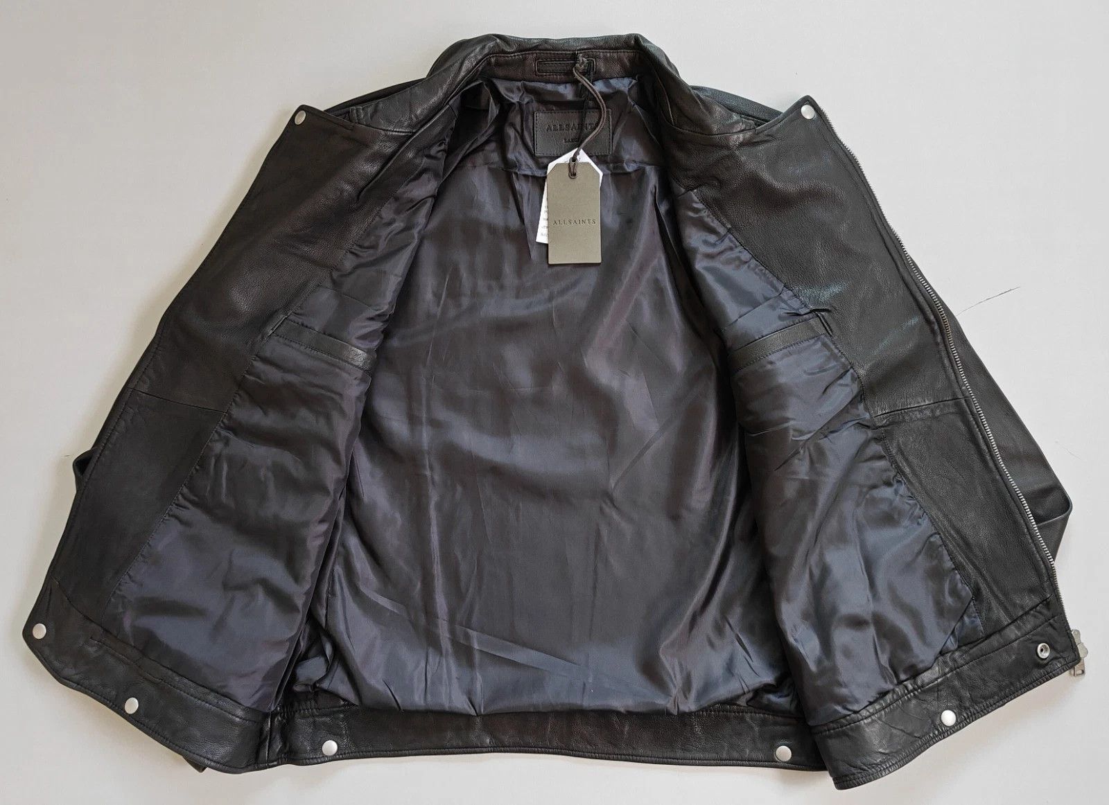 Allsaints ALLSAINTS Lomi Biker Men's Leather jacket FTP/5014 Size US L / EU 52-54 / 3 - 7 Thumbnail