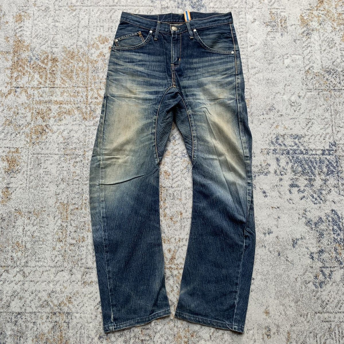 Japanese Brand 2000s Japanese Brand Edwin Mud Wash Wide Flared Denim Pants Size US 29 - 1 Thumbnail