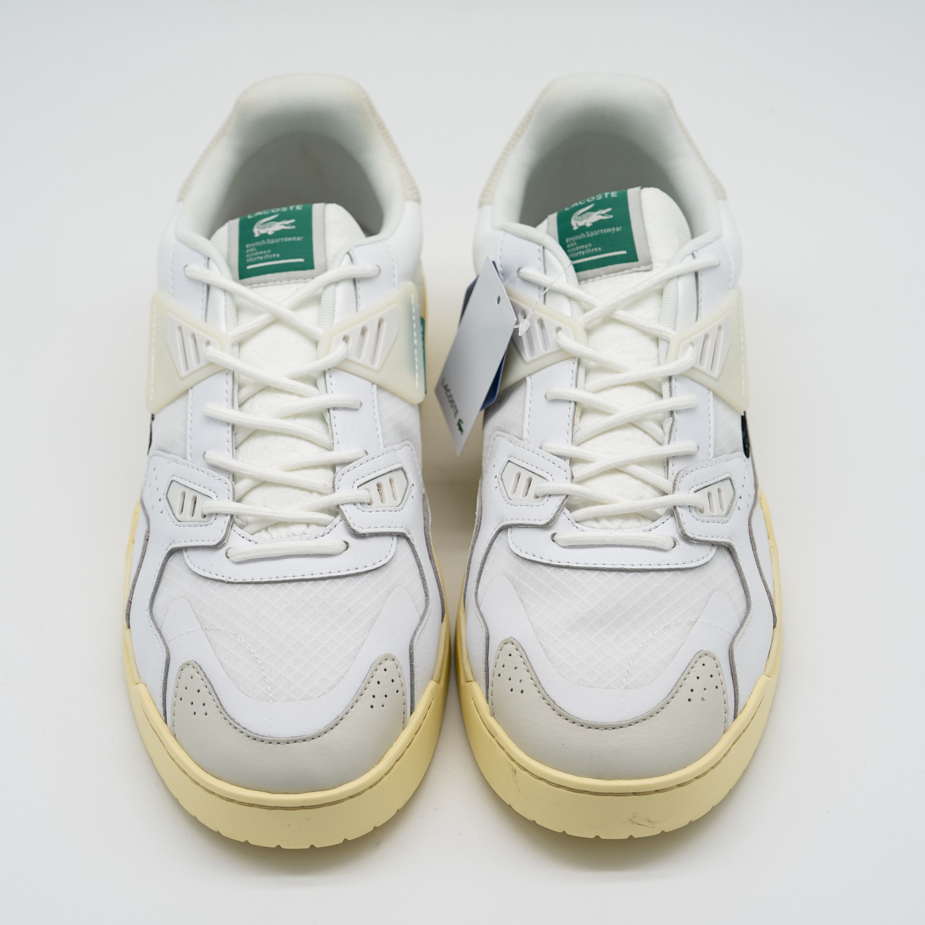 Lacoste 13 - Lacoste LT 125 Textile Sneakers White Yellow Green Size US 13 / EU 46 - 3 Thumbnail