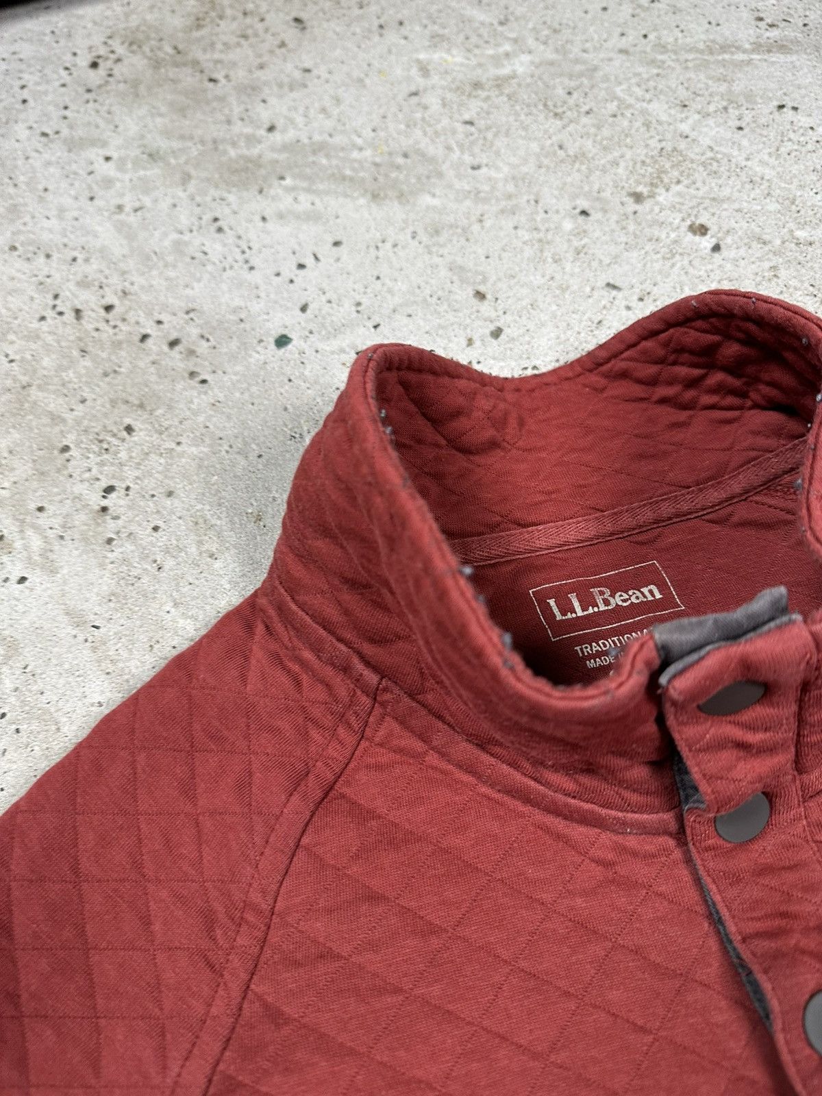 L.L. Bean × Vintage L.L. Bean Quilted Red Sweatshirt Half Button Outdoor Size US S / EU 44-46 / 1 - 9 Thumbnail