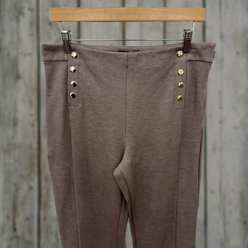 Ann Taylor NWT Ann Taylor Brown Twill Side Zip Trouser Business Pants Womens 10 Beige Dress Pants Mens? Womens - choose? Size 32" / US 10 / IT 46 - 1 Thumbnail